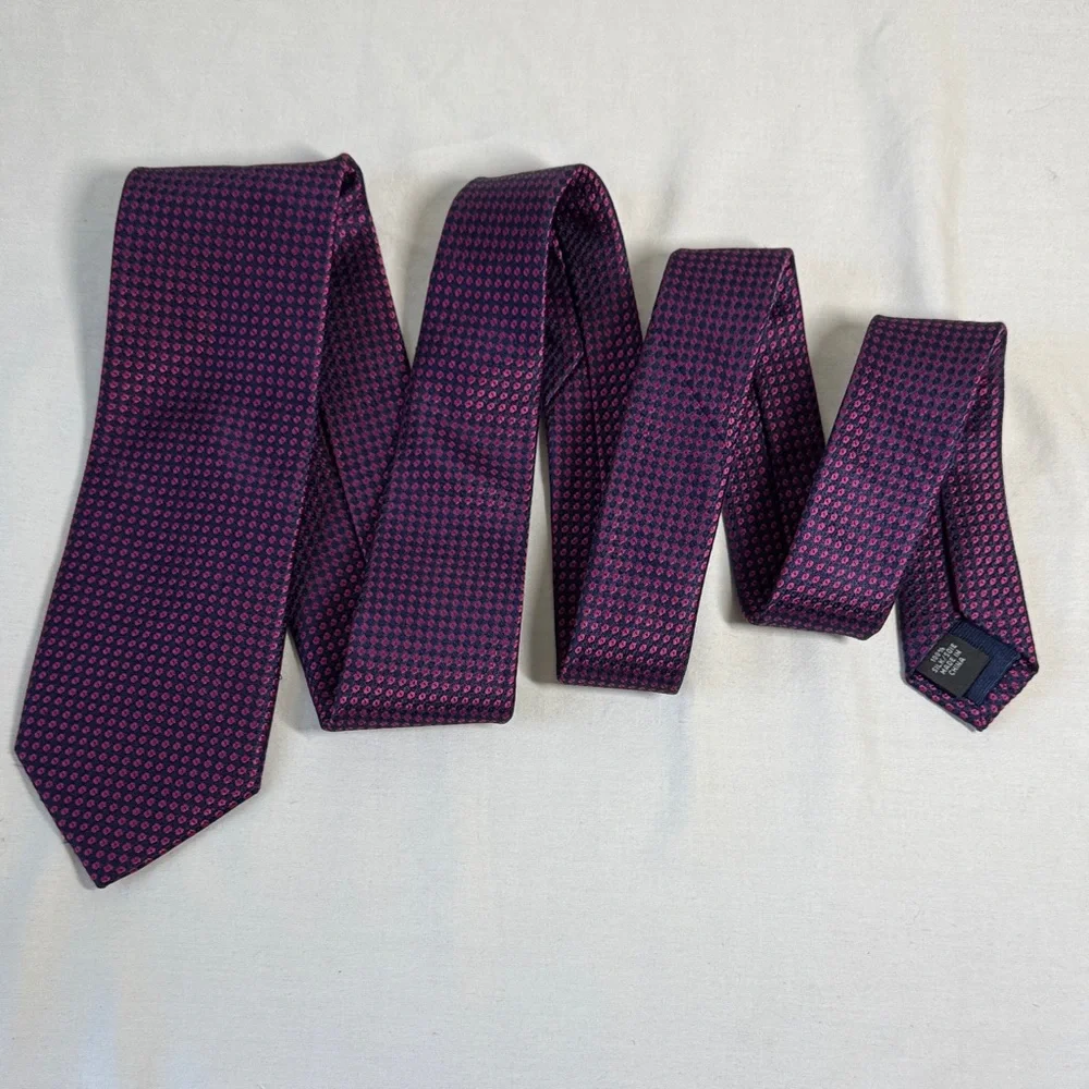 Michael Kors Rich Purple Patterned Tie